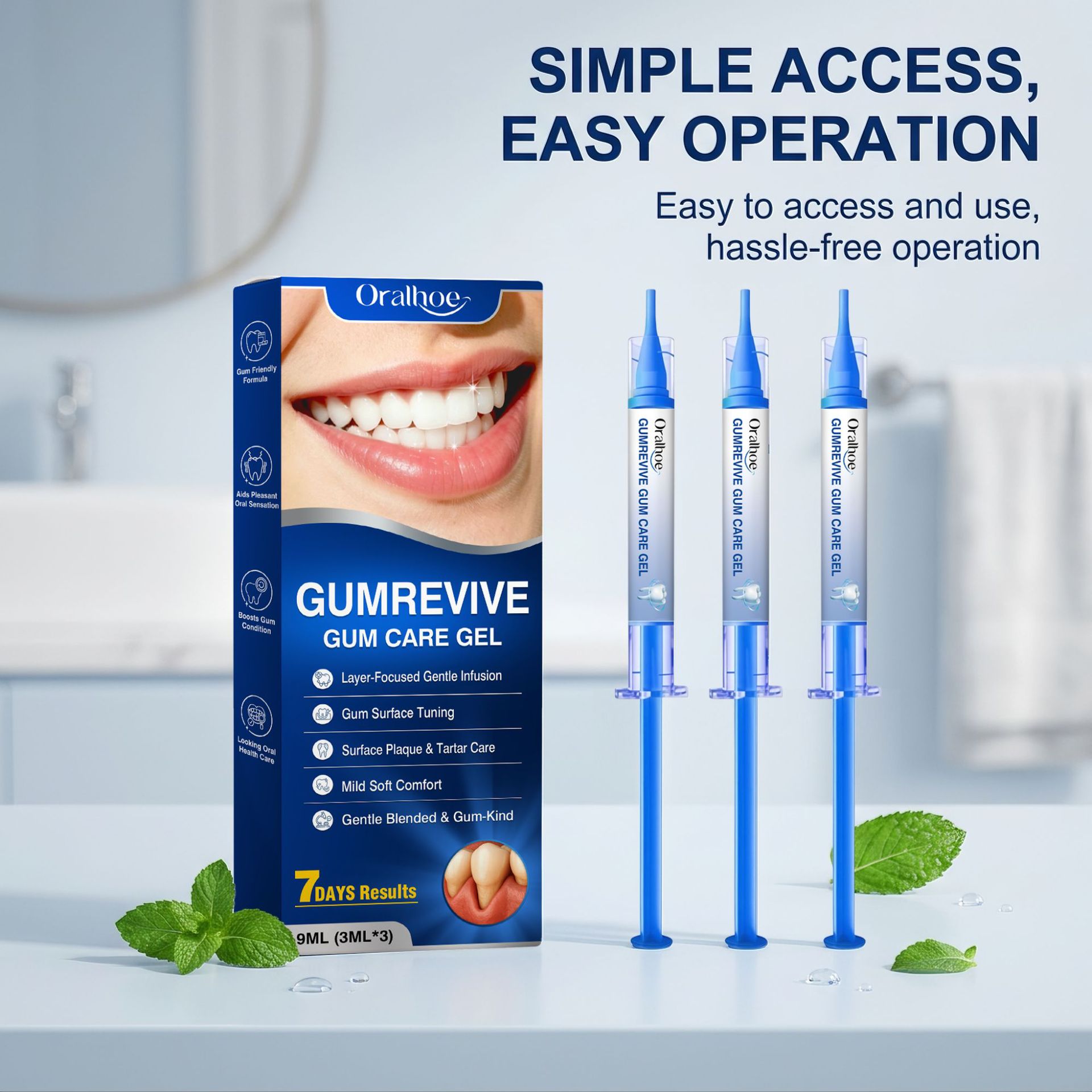 Oral Care Gel 3Pcs Gum Cleanin - đánh giá và giá Teeth Whitening Hydrogen Peroxide