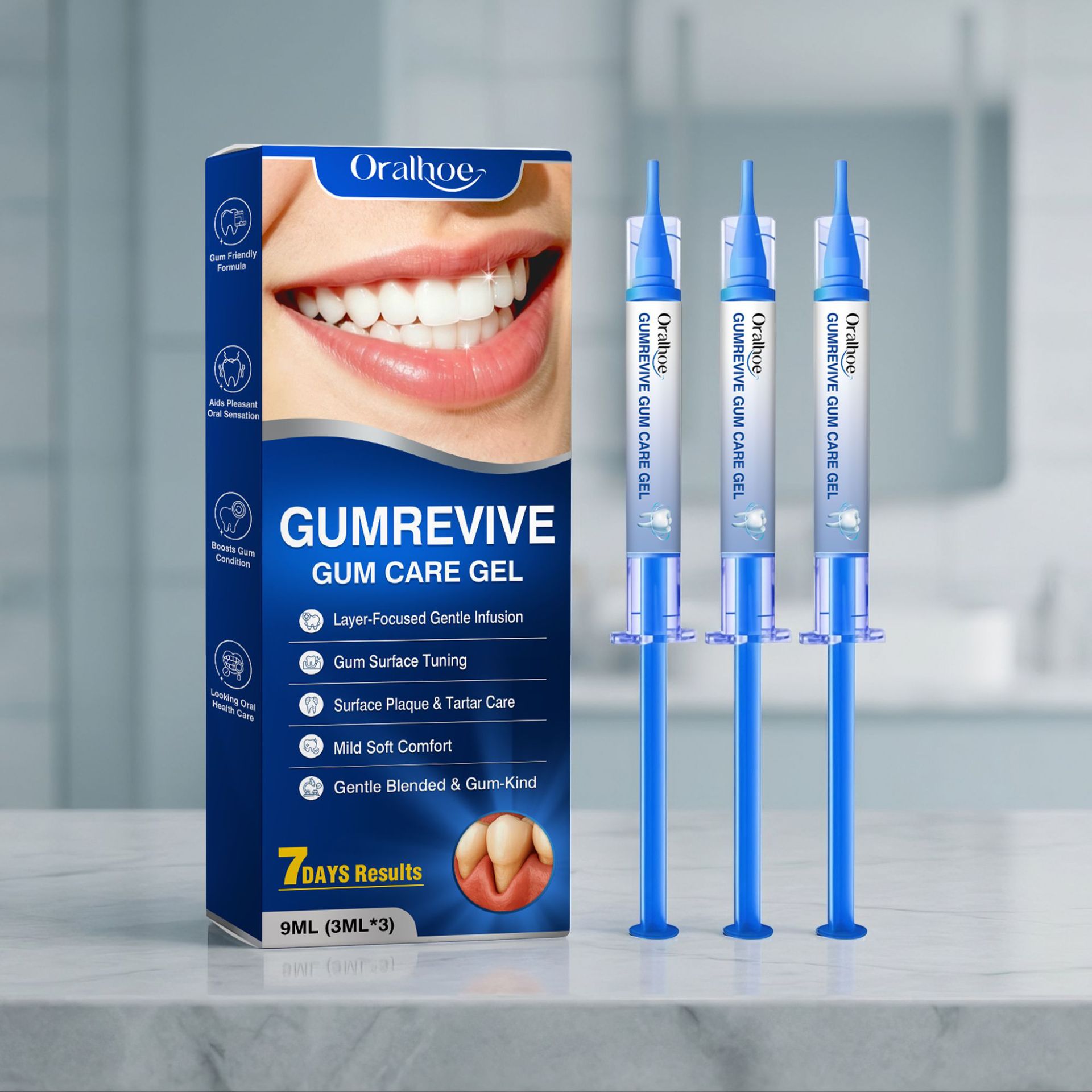 Oral Care Gel 3Pcs Gum Cleanin - đánh giá và giá Teeth Whitening Hydrogen Peroxide