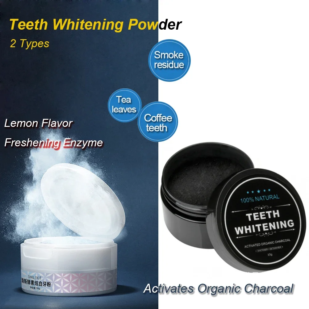 2 Types Teeth Whitening Powder - đánh giá và giá Teeth Whitening Enzymes