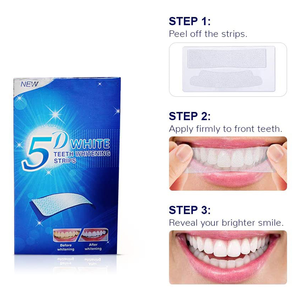 Bộ 7 Đôi Tất 5D Gel Làm Trắng  - đánh giá và giá Teeth Whitening Hydrogen Peroxide